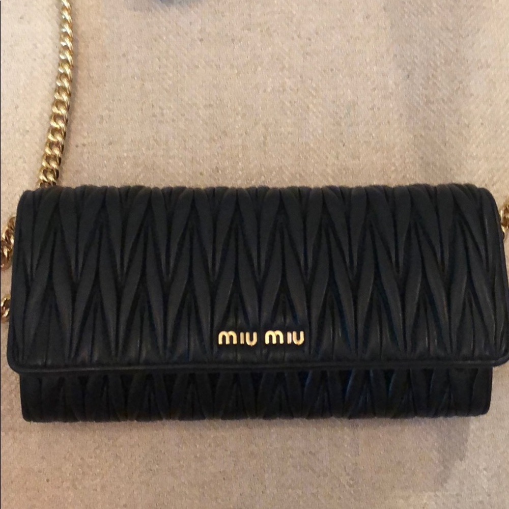 Miu Miu Prada wallet on a chain